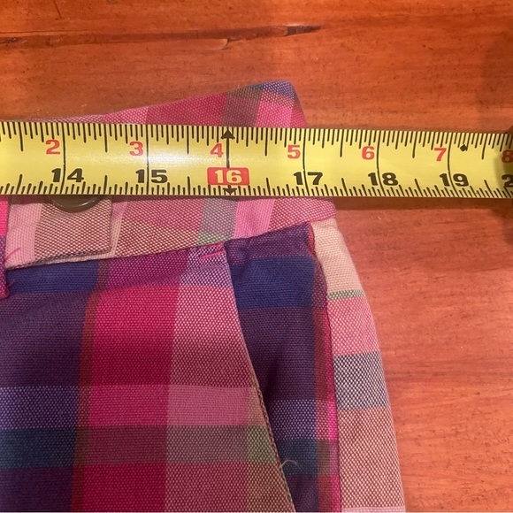 Banana Republic Ryan Fit Rainbow Plaid Shorts Pockets Colorful Summer Preppy - Picture 6 of 11